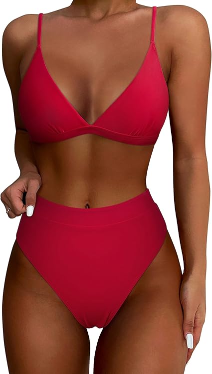 High Waisted Triangle Bikini – Sexy 2 Piece High Cut Swimsuit