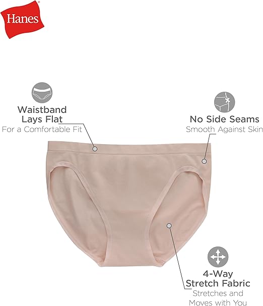 Women’s Seamless Underwear 6-Pack – Bikini, Boyshort, Thong