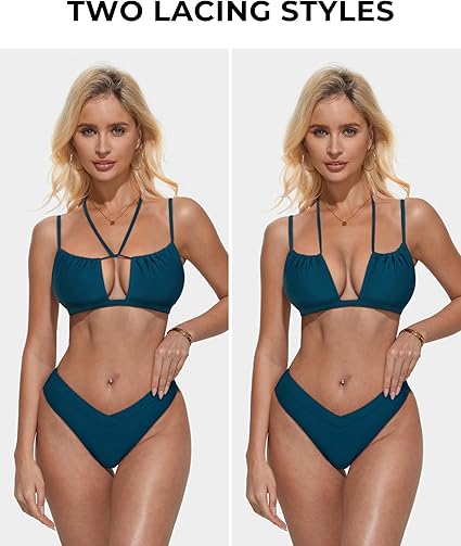 High Waisted String Bikini Set – Sexy Cutout Two Piece Swimsuit